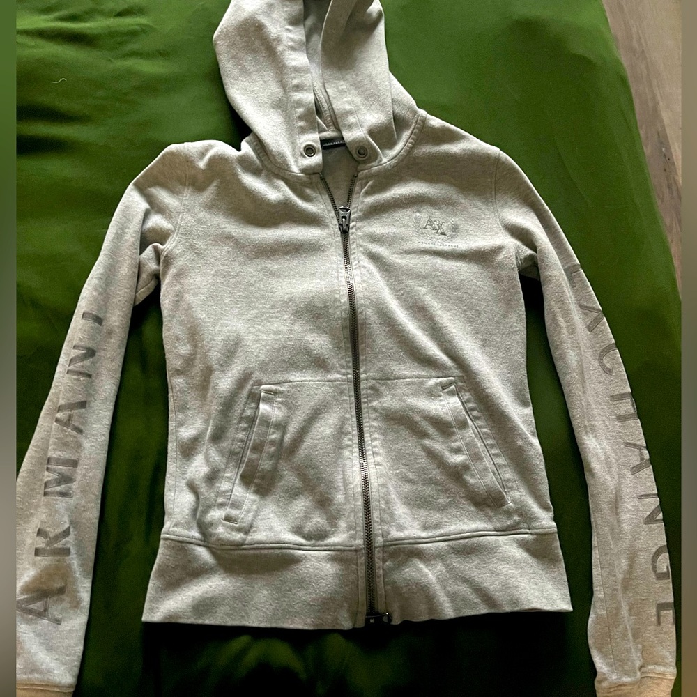 Armani Exchange hooded full zip sweater